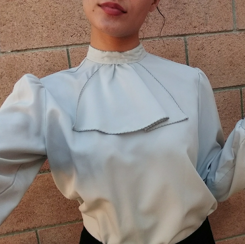 [Vintage] High Neck Blouse